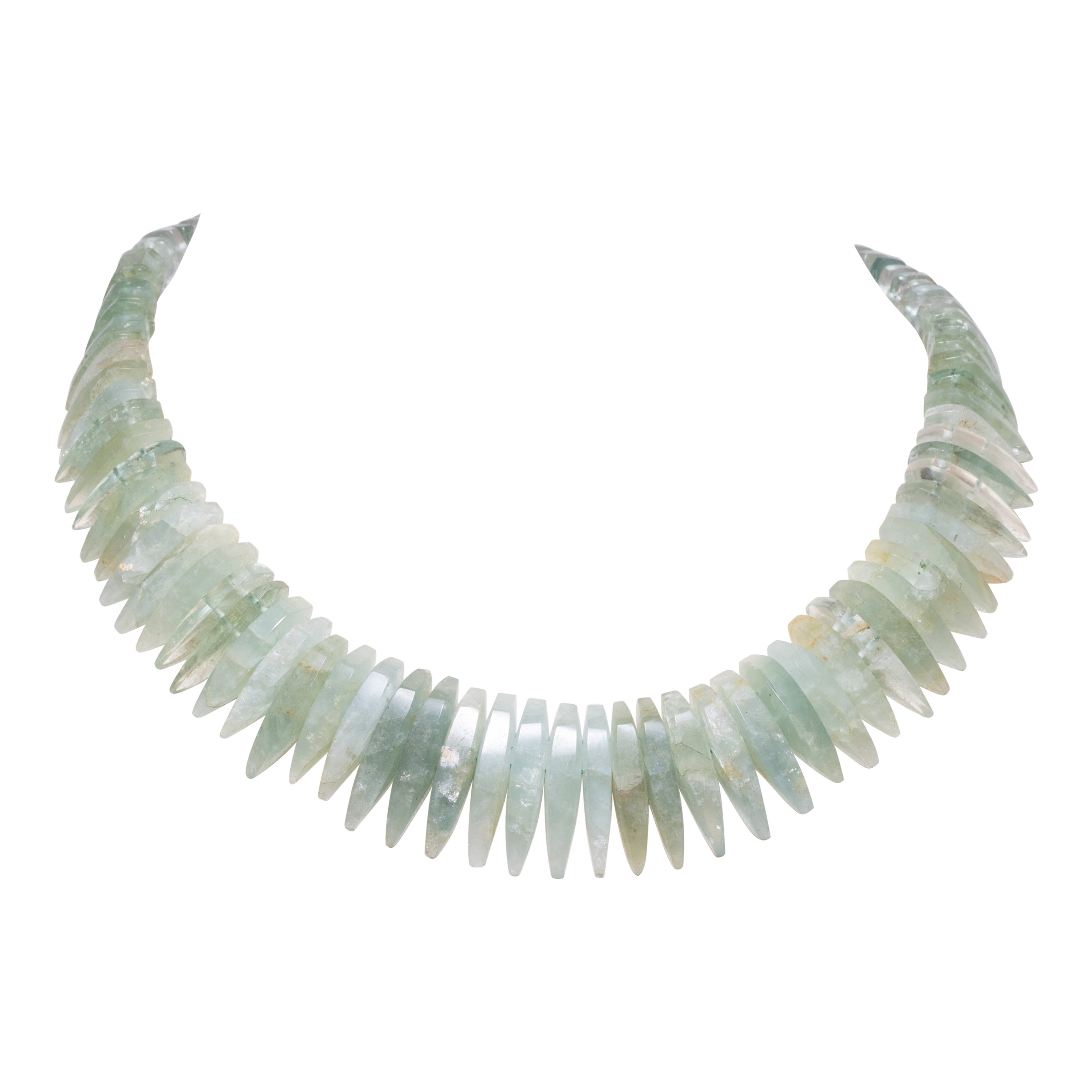 Green Aquamarine Beaded Necklace