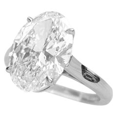Tiffany & Co. 5 Carat Oval Diamond Engagement Solitaire Platinum Ring