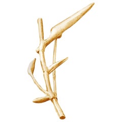 Featured in Vogue Rose Gold Bamboo Garden Contemporary Brooch by Artist