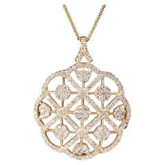 $9500 / New / Limited Edition / Effy 2.2 Ct Diamond Octofoil Necklace / 14k