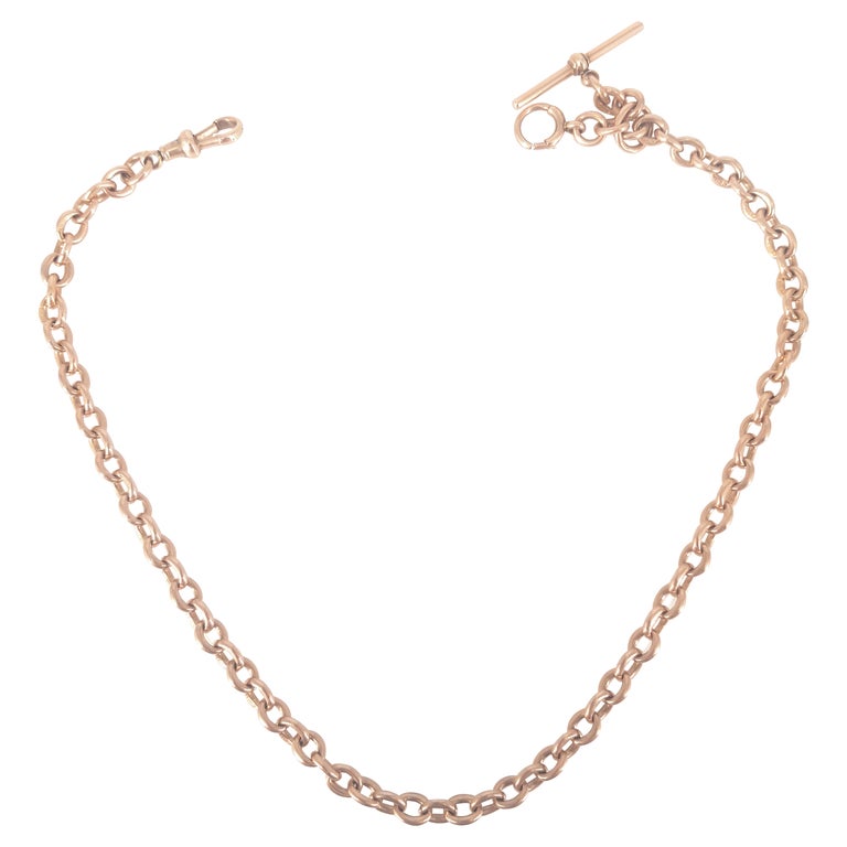 9ct Gold Fob Chain For Sale at 1stDibs