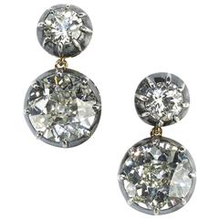 6.64 Carats GIA Cert Old-Cut Diamonds Earrings 11