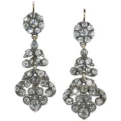 Antique Diamond Drop Earrings 4