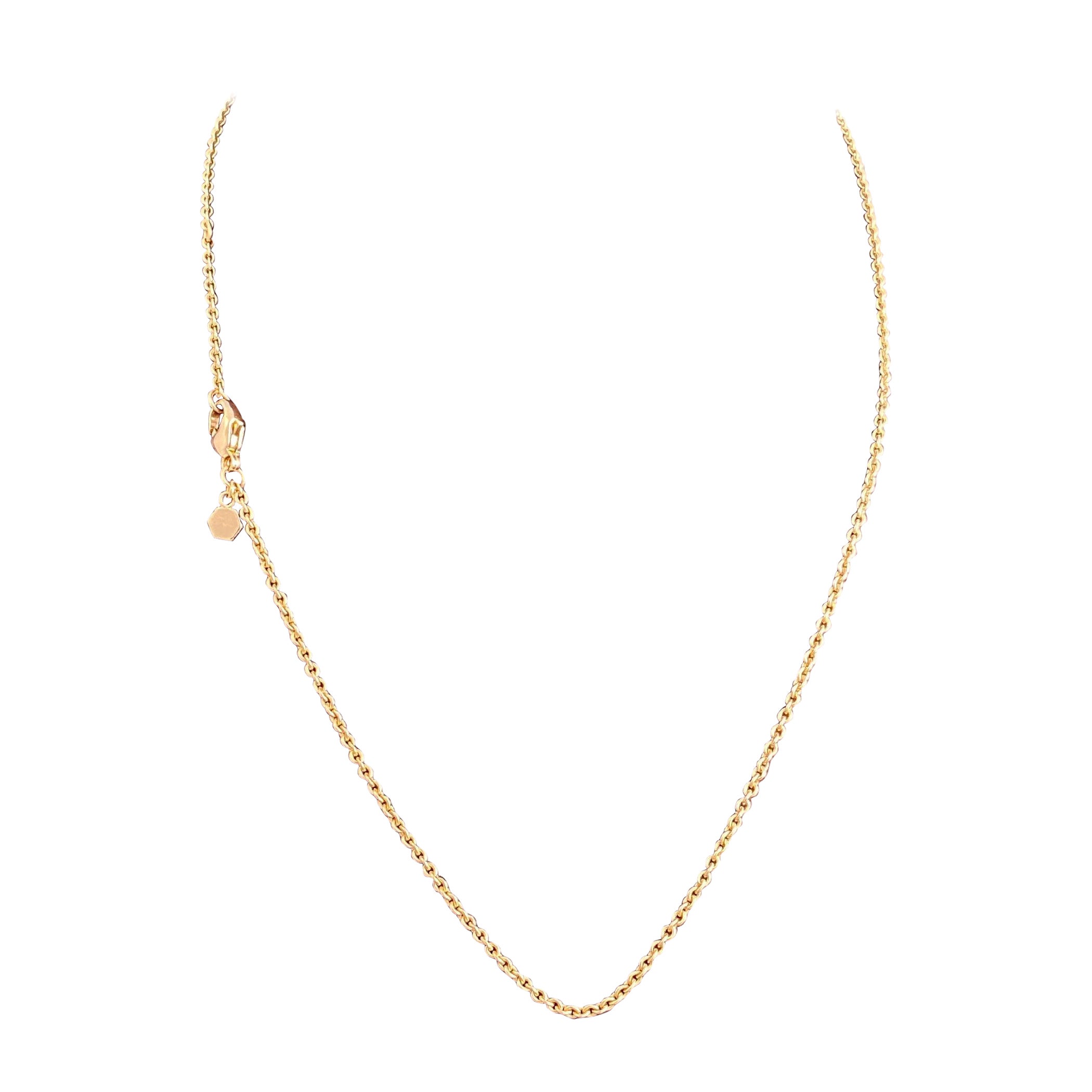 Victor Mayer Necklace Chain 18k Yellow Gold 46 cm Signature Gold Tag For Sale