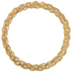 1950s Van Cleef & Arpels Paris  Woven Gold Necklace