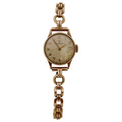 Vintage 9 Karat Gold 1940's Ladies Omega Mechanical Watch
