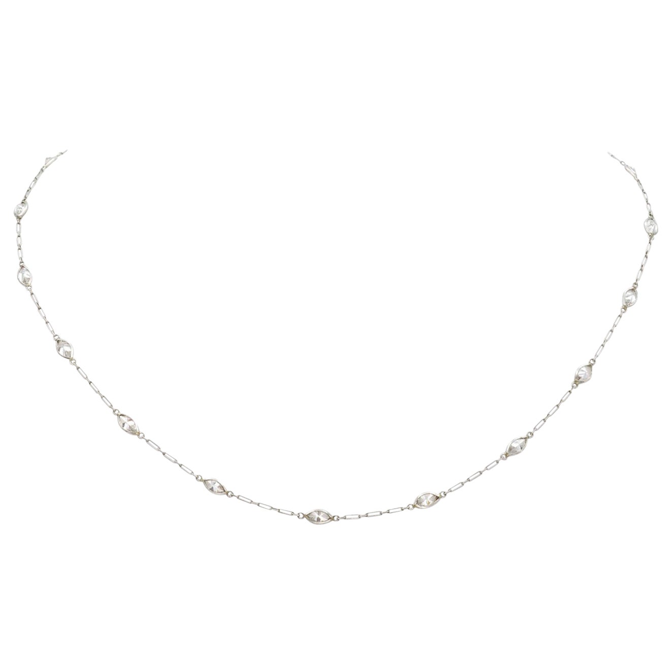 3.00 Carat Diamond by the Yard Necklace