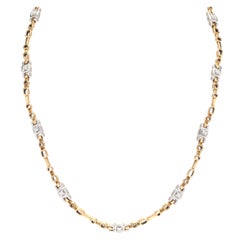 Alex Sepkus 'Path' Halskette mit Diamanten 0,56 Karat, Platin 18KT Gelbgold