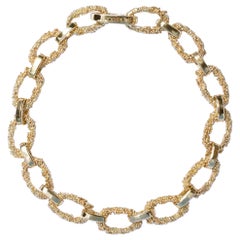 Bracelet  maillons en chane en or 14 carats, granulation trusque, Mon Pilar