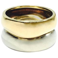 Cartier Two Color Gold Wide Love Me Rings