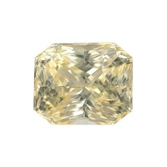 2.70 Carat Radiant Cut Natural Yellow Sapphire No Heat GIA Estate Fine Jewelry