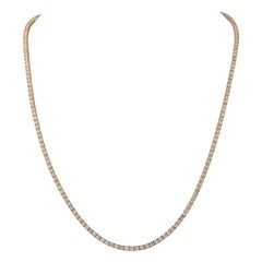 Alexander 18.99 Carat Diamond Tennis Necklace Rose Gold