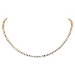 Alexander 11.66 Carat Diamond Tennis Necklace Rose Gold