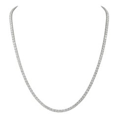 Alexander 35.55 Carat Diamond Tennis Necklace 18k White Gold