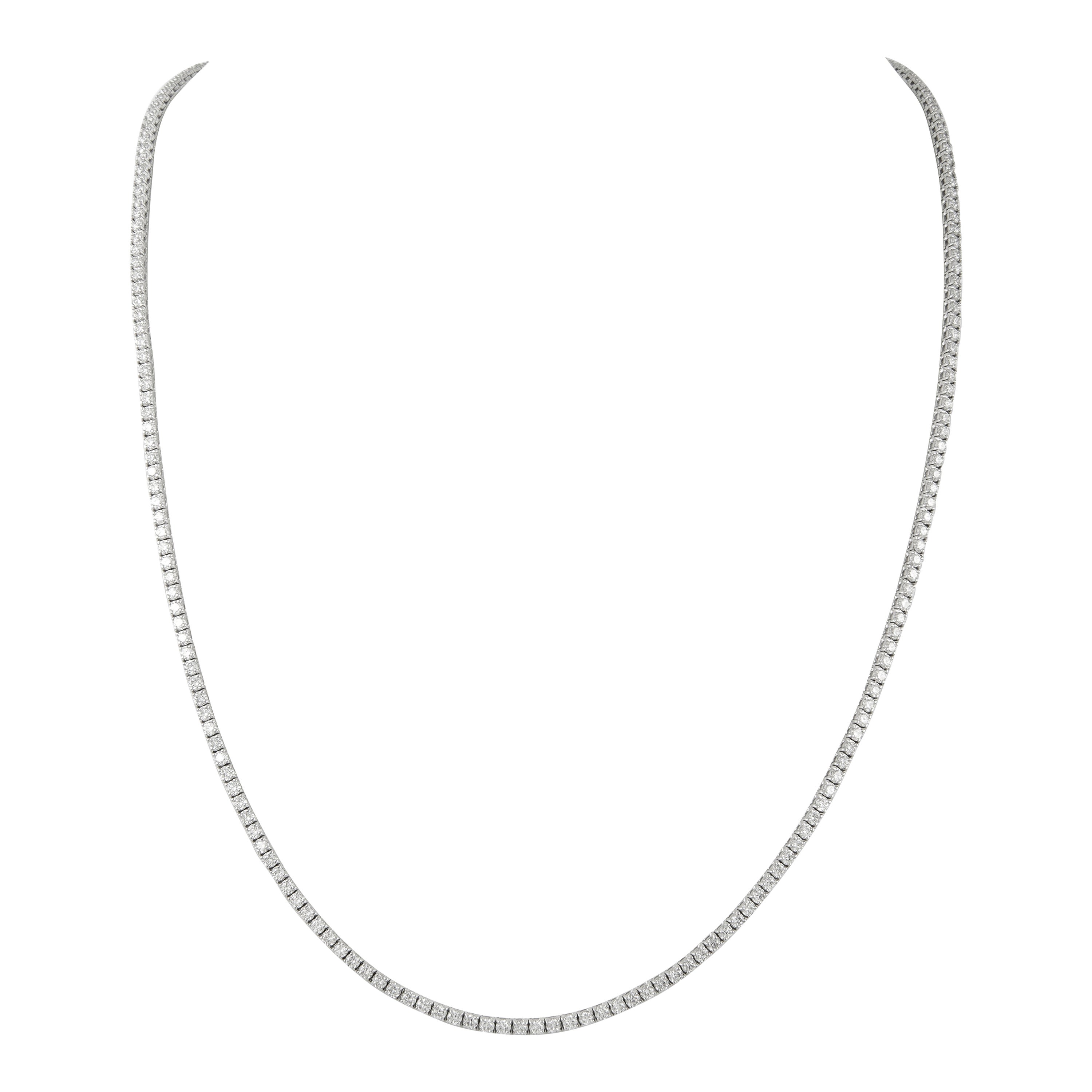 Alexander 16.68 Carat Diamond Tennis Necklace White Gold