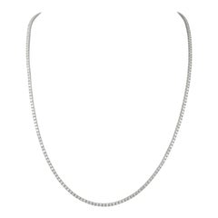 16,68 Karat Diamant-Tennis-Halskette aus Weißgold