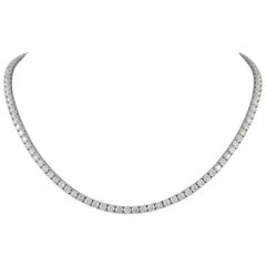 Alexander 18.19 Carat Diamond Tennis Necklace 18k White Gold