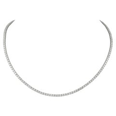 Alexander 12.32 Carat Diamond Tennis Necklace 18k White Gold
