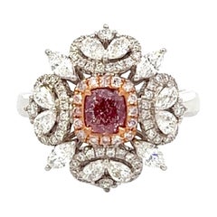 GIA-zertifizierter 0,52 Karat rosa Diamant-Ring
