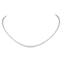 Alexander Riviera-Halskette aus Weißgold mit 5,84 Karat Diamanten für Tennis