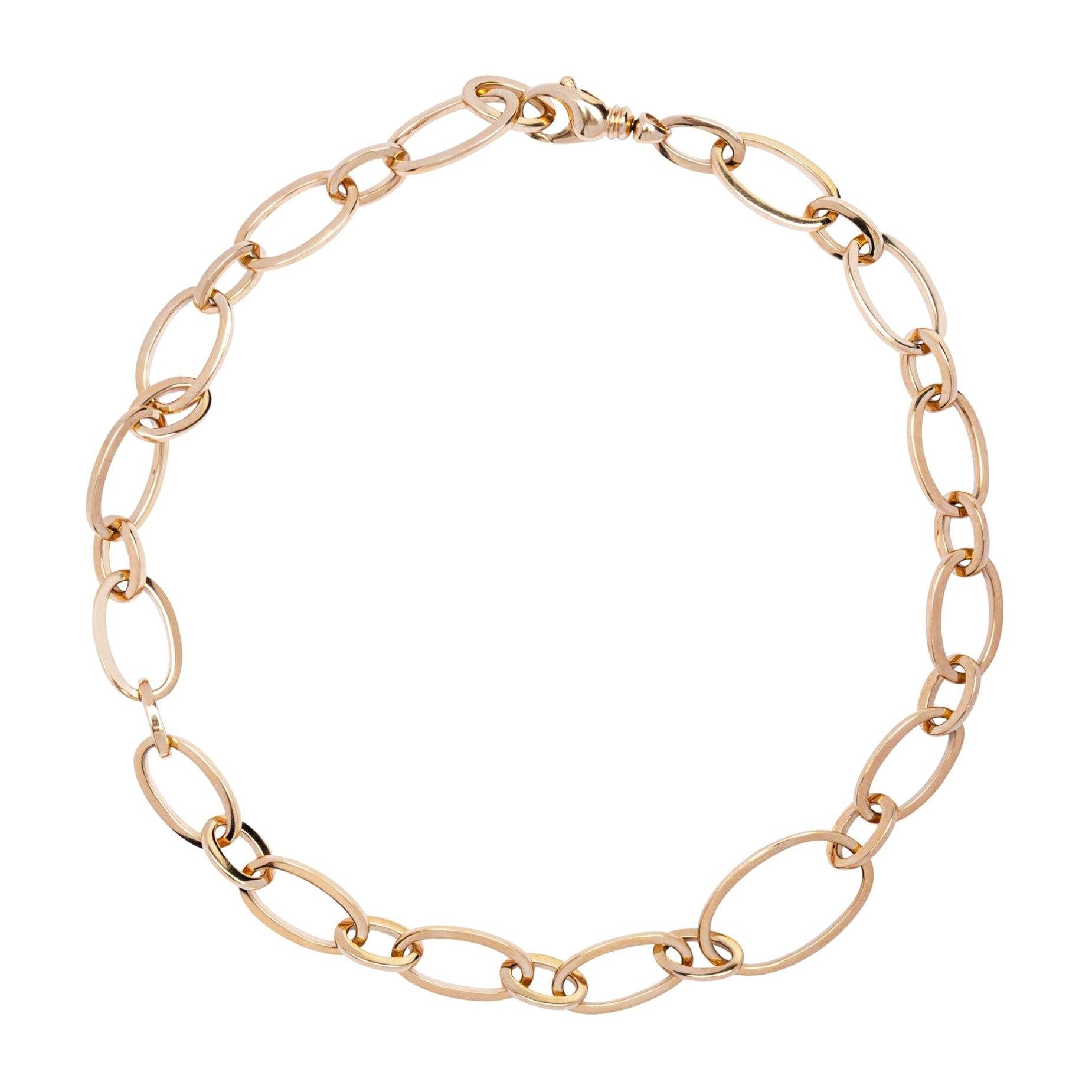 Alex Jona 18 Karat Yellow Gold Link Chain Necklace For Sale