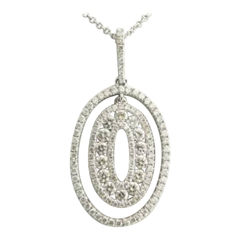 Pendentif de vente Grand Échantillon avec diamants Vanilla sertis en or Vanilla 18 carats