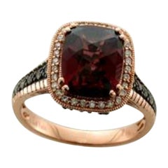 Le Vian Ring mit Himbeerfarbenem Rhodolith und schokoladenbraunen Diamanten