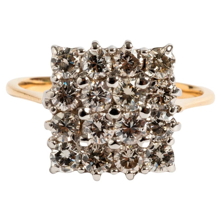 Bague En Or Jaune 18 Carats Avec Diamants De Laboratoire - Taille 53, Qualité E, Neuf Avec étiquette