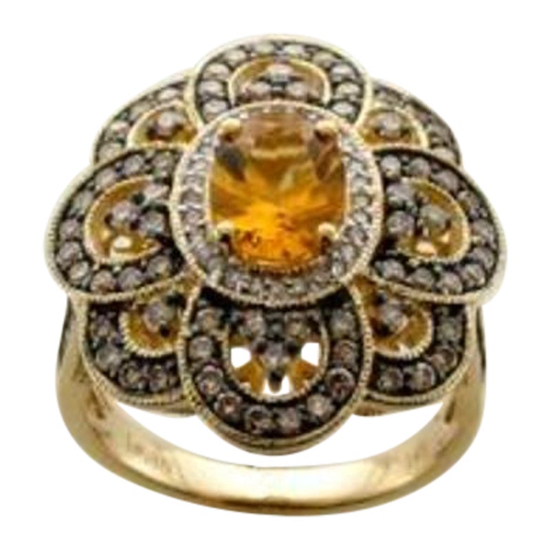 Le Vian Ring Featuring Cinnamon Citrine Chocolate Diamonds For Sale