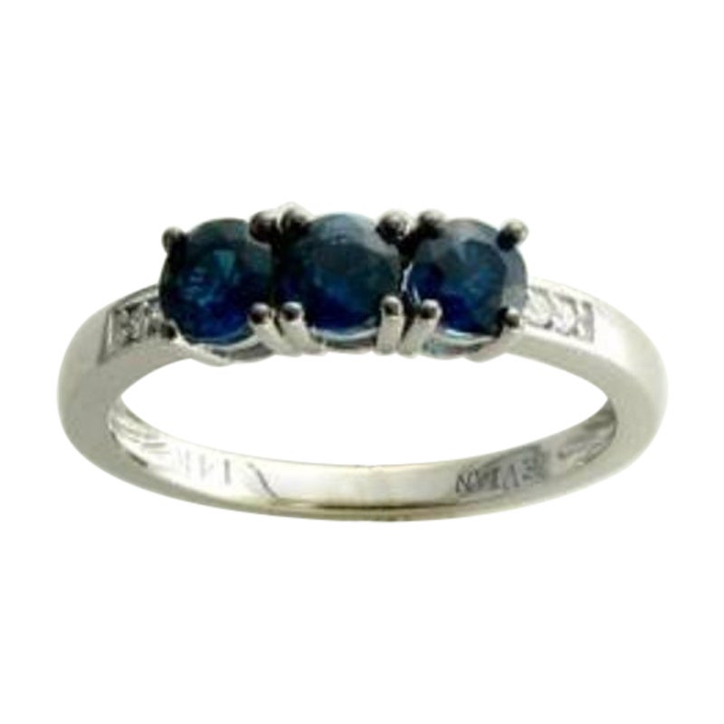 Großer Grand Sample Sale-Ring mit Blaubeer Saphir Vanilla-Diamanten