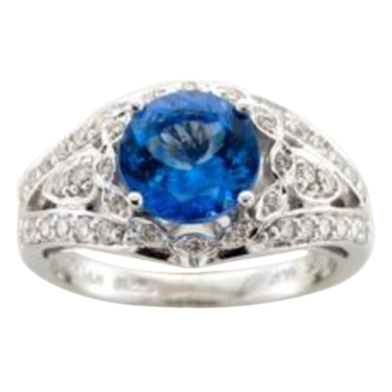 Grand Sample Sale Ring Featuring Blueberry Tanzanite Vanilla Diamonds