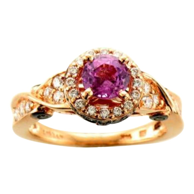 Le Vian Chocolatier Ring Featuring Purple Sapphire Vanilla Diamonds For Sale