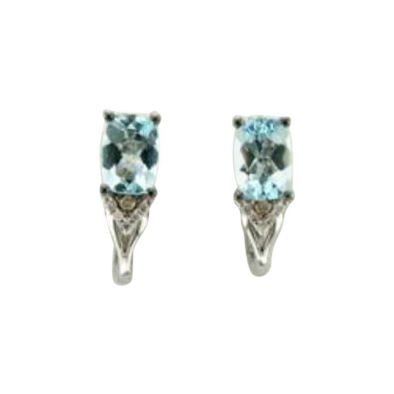 Le Vian Chocolatier Earrings featuring Sea Blue Aquamarine Chocolate Diamonds