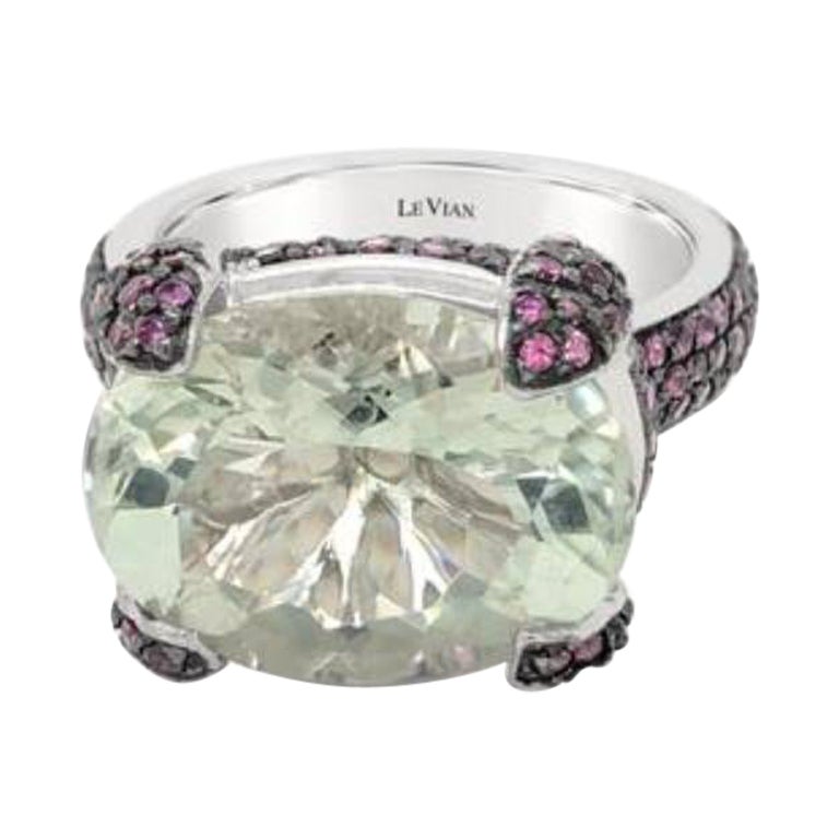 Grand Sample Sale Ring featuring Mint Julep Quartz Chocolate Diamonds