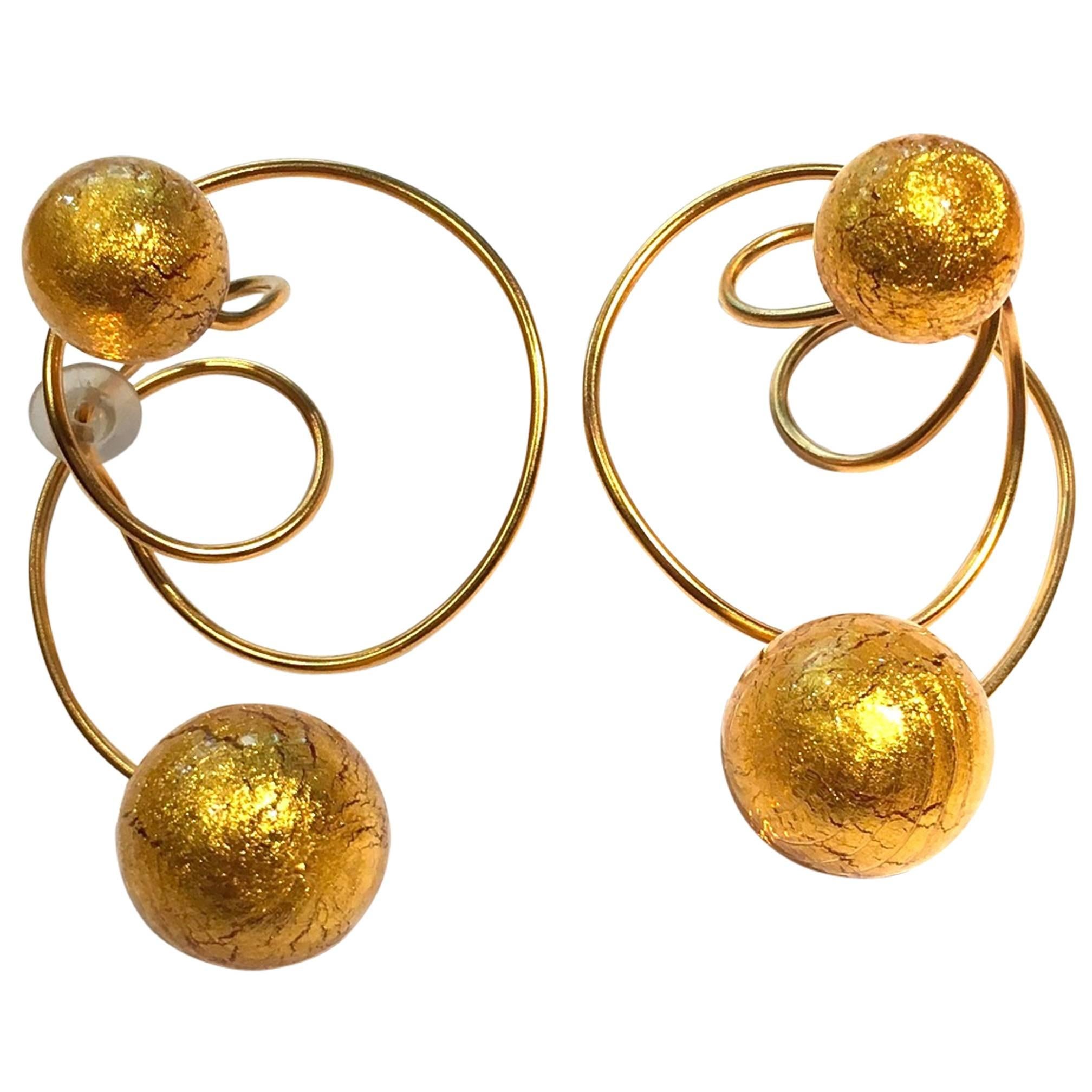 JAR Titanium Gold Carnaval à Venise Earrings