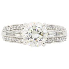 Art Deco Inspired 1.48CTW Diamond Engagement Ring 