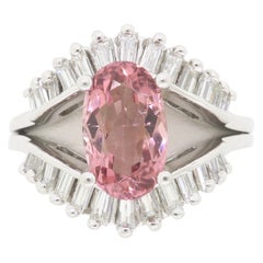 Pink Tourmaline & Diamond Cocktail Ring