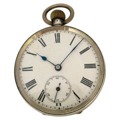 Antique Silver Hand-Winding Pocket Watch