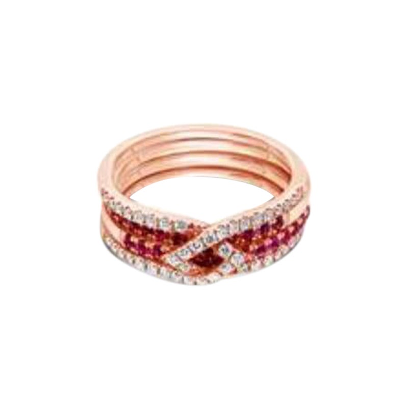 Ring von Le Vian mit rosa Saphiren und Vanilla-Diamanten in Blasenform