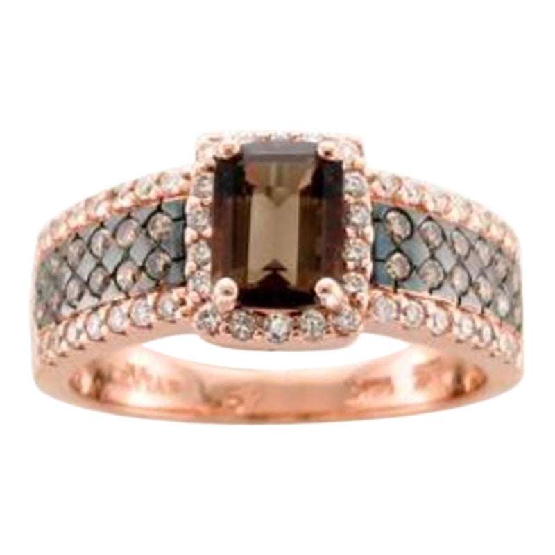 Grand Sample Sale Ring Featuring Chocolate Quartz Chocolate Diamonds