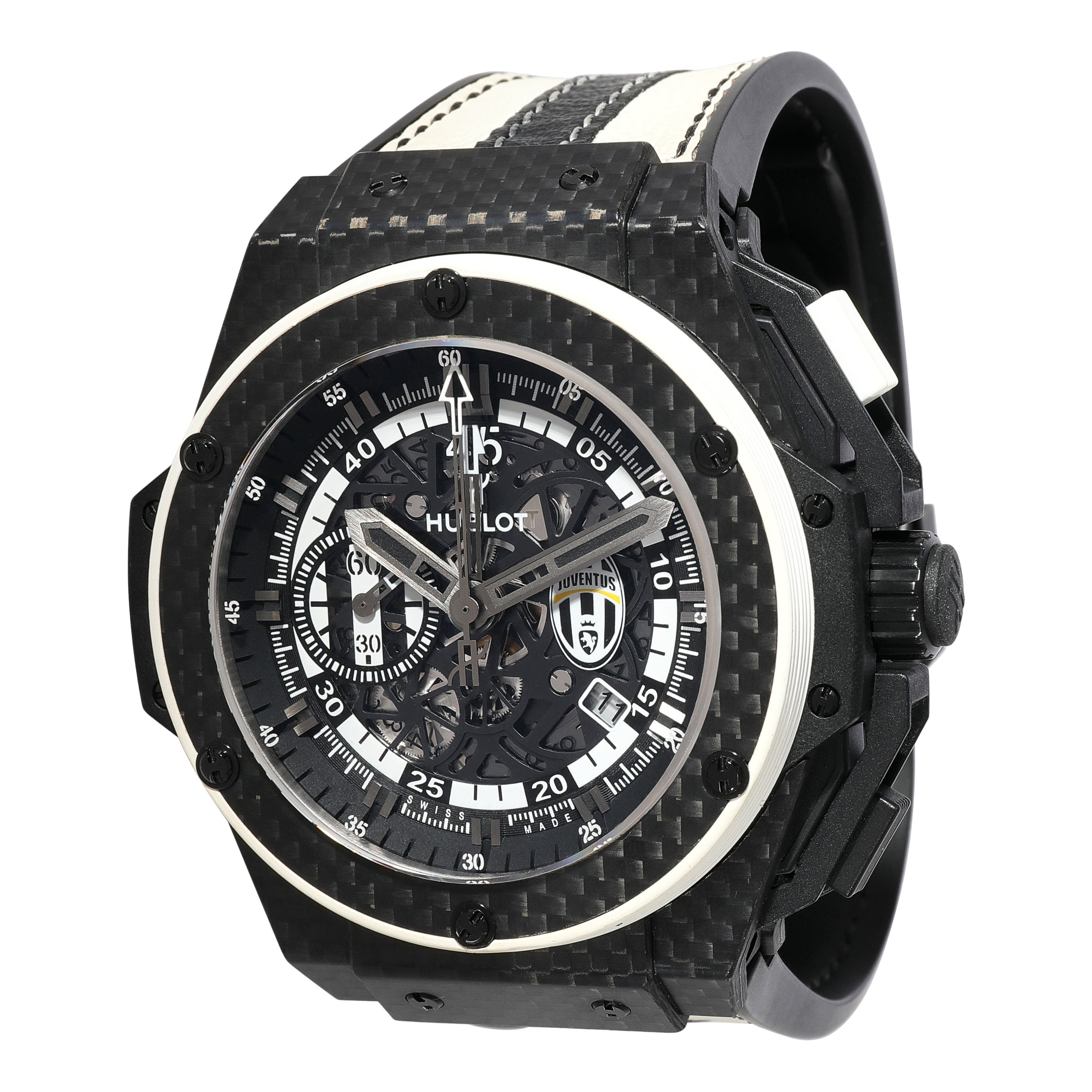 Hublot King Power Juventus 716.QX.1121.VR.JUV13 Men's Watch in Carbon Fiber For Sale