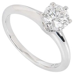 Tiffany & Co. Platinum Diamond Setting Ring 1.11ct H/VS1