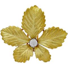 Cartier  Diamond Gold Brooch