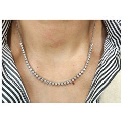 Collier tennis en diamants demi-cercles de 3.61 carats