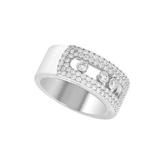 Messika Move, bague à anneau en or 18 carats GM pavé