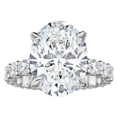 GIA Certified 5.00 Carat D VS1 GIA Oval Diamond Engagement Ring "Catherine"