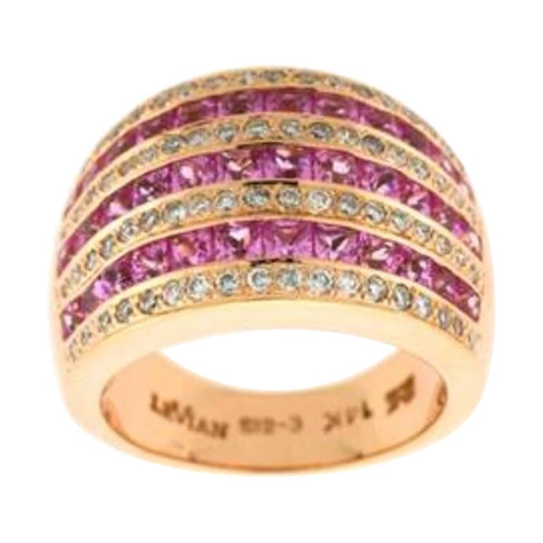 Grand Sample Sale Ring Featuring Bubble Gum Pink Sapphire Vanilla