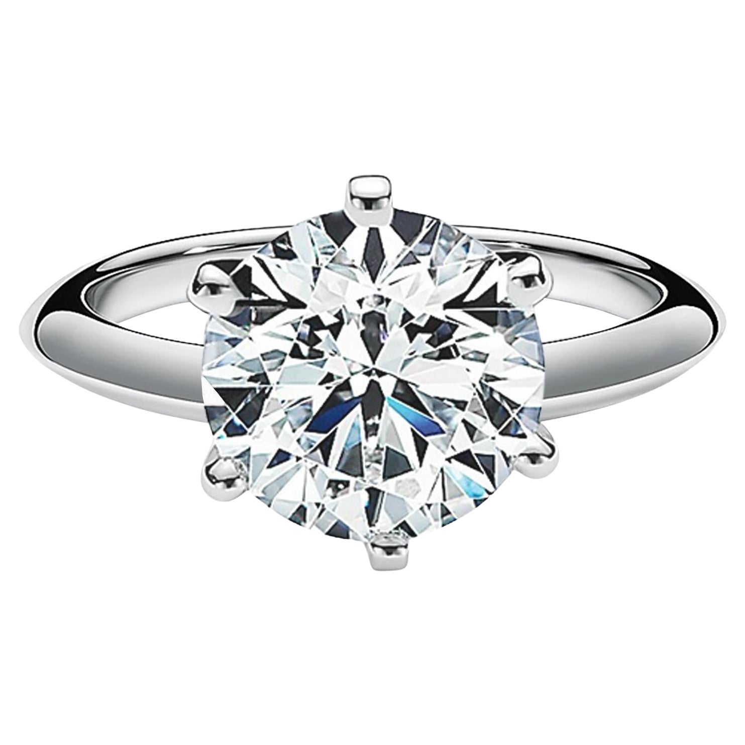 Tiffany & Co. 2.55 Carat Round Brilliant Cut Diamond Solitaire Engagement Ring