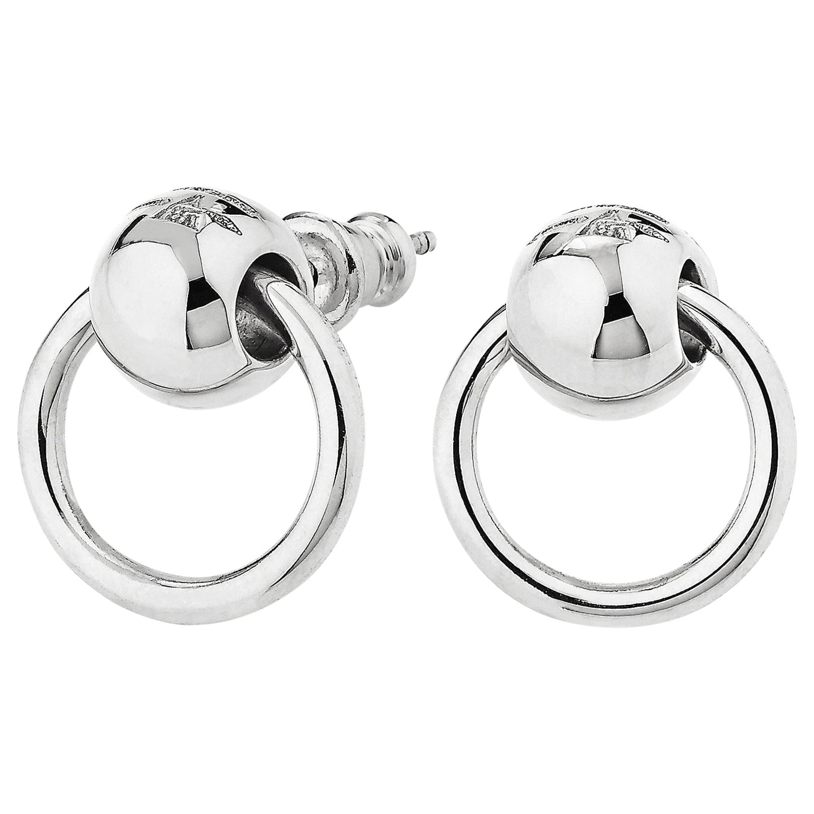 Betony Vernon "O'Ring Earrings" Sterling Silver 925 in Stock For Sale