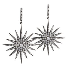 Bochic Star Burst Diamond Earrings